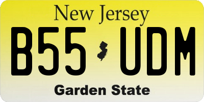 NJ license plate B55UDM