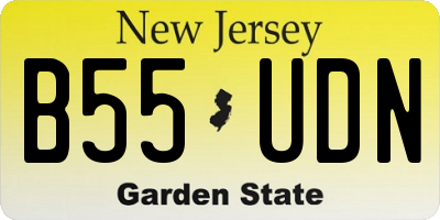 NJ license plate B55UDN