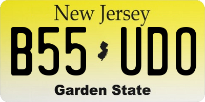 NJ license plate B55UDO