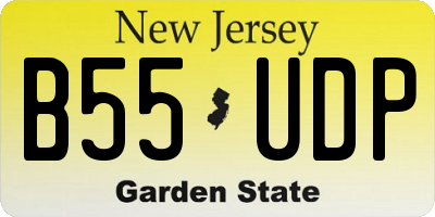 NJ license plate B55UDP