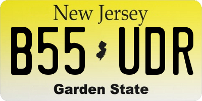 NJ license plate B55UDR