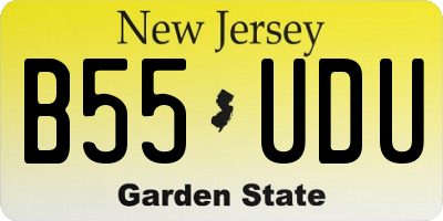 NJ license plate B55UDU