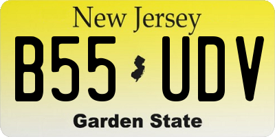 NJ license plate B55UDV