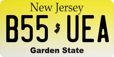 NJ license plate B55UEA