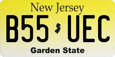 NJ license plate B55UEC