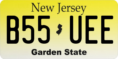 NJ license plate B55UEE