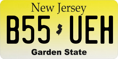 NJ license plate B55UEH