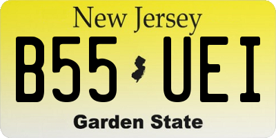 NJ license plate B55UEI