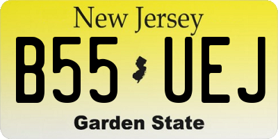 NJ license plate B55UEJ