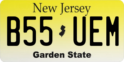 NJ license plate B55UEM