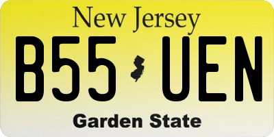 NJ license plate B55UEN