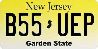 NJ license plate B55UEP