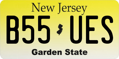 NJ license plate B55UES