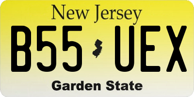 NJ license plate B55UEX