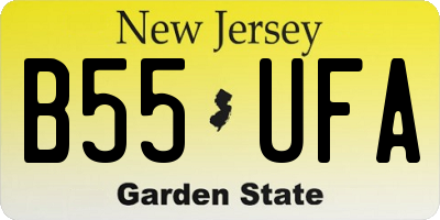 NJ license plate B55UFA