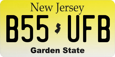 NJ license plate B55UFB