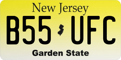 NJ license plate B55UFC
