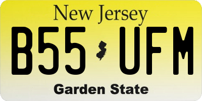 NJ license plate B55UFM
