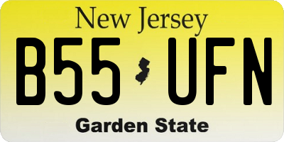 NJ license plate B55UFN