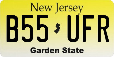 NJ license plate B55UFR