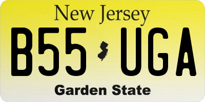 NJ license plate B55UGA
