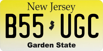 NJ license plate B55UGC