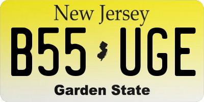 NJ license plate B55UGE