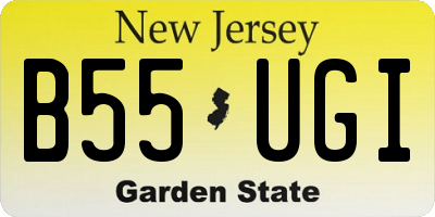 NJ license plate B55UGI
