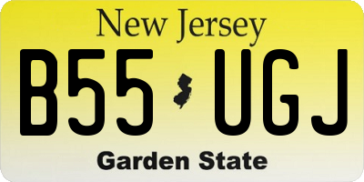 NJ license plate B55UGJ