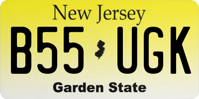 NJ license plate B55UGK
