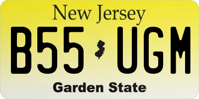 NJ license plate B55UGM