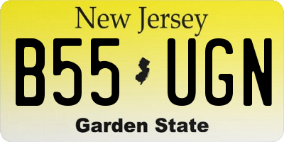 NJ license plate B55UGN