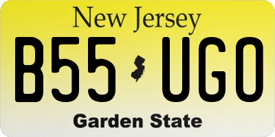 NJ license plate B55UGO
