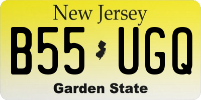 NJ license plate B55UGQ