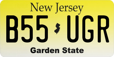 NJ license plate B55UGR