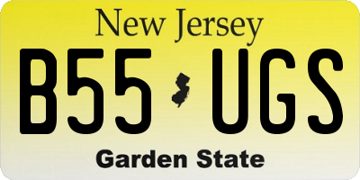 NJ license plate B55UGS
