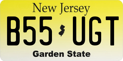 NJ license plate B55UGT