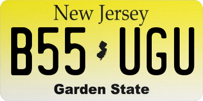 NJ license plate B55UGU