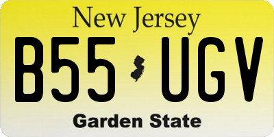 NJ license plate B55UGV