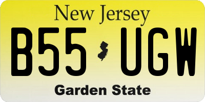 NJ license plate B55UGW