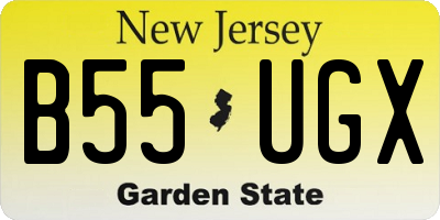 NJ license plate B55UGX
