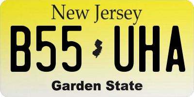 NJ license plate B55UHA