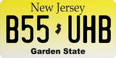 NJ license plate B55UHB