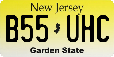 NJ license plate B55UHC
