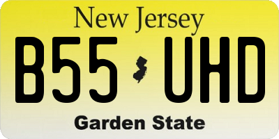 NJ license plate B55UHD