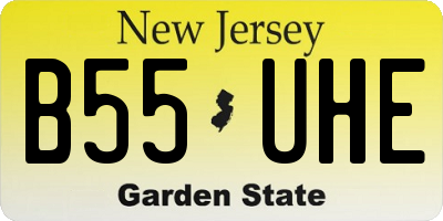 NJ license plate B55UHE