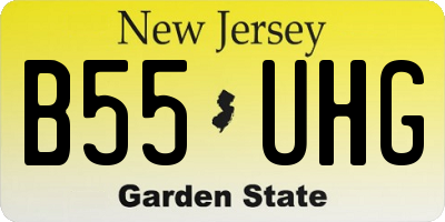 NJ license plate B55UHG