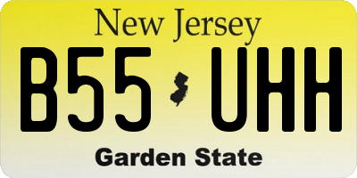 NJ license plate B55UHH