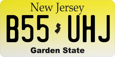 NJ license plate B55UHJ