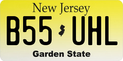 NJ license plate B55UHL